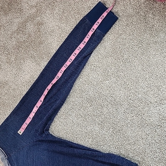 Cloth & Stone Long Sleeve Scoop Neck Blue Sweatshirt Chambray Waist Drawstring S - Picture 6 of 9